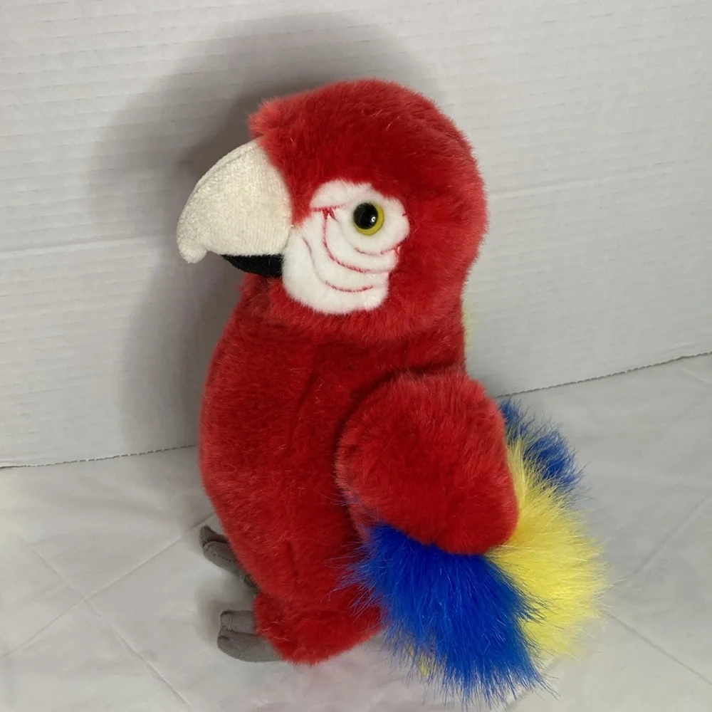 Miyoni By Aurora Macaw Parrot Plush Stuffed Animal Toy Red with Multicolors 10”
